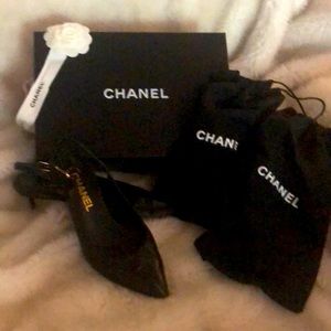 Chanel sling back heels
